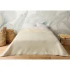 Jeté de lit uni 100% polyester "Hawai" - 230x250cm - Ivoire