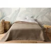Jeté de lit uni 100% polyester "Hawai" - 180x240cm - Taupe