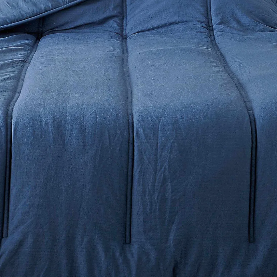 Jeté de lit uni (240x260 cm - Bleu)