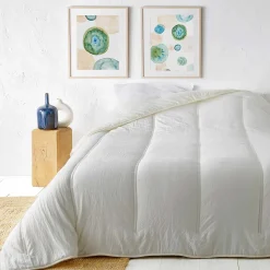 Jeté de lit uni (180x240 cm - Crème)