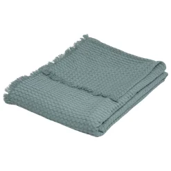 Jeté de lit Widdy coton 130x180cm vert céladon - Atmosphera