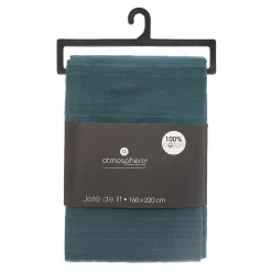 Jeté de lit 160x220 canard coton