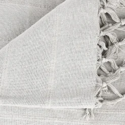 Jeté de lit 160x220 gris clair coton