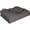 Jeté de lit 230x250 gris coton