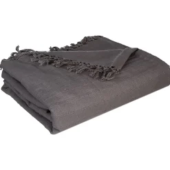 Jeté de lit 230x250 gris coton