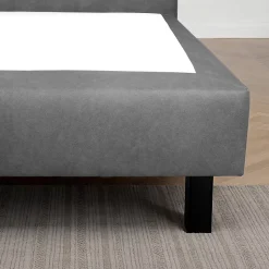 Jeu de 4 pieds de lit carrés en bois Noirs Hauteur 10 cm