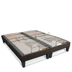 Jeu de 2 sommiers électriques Amiral 2x90x200 cm Lattes