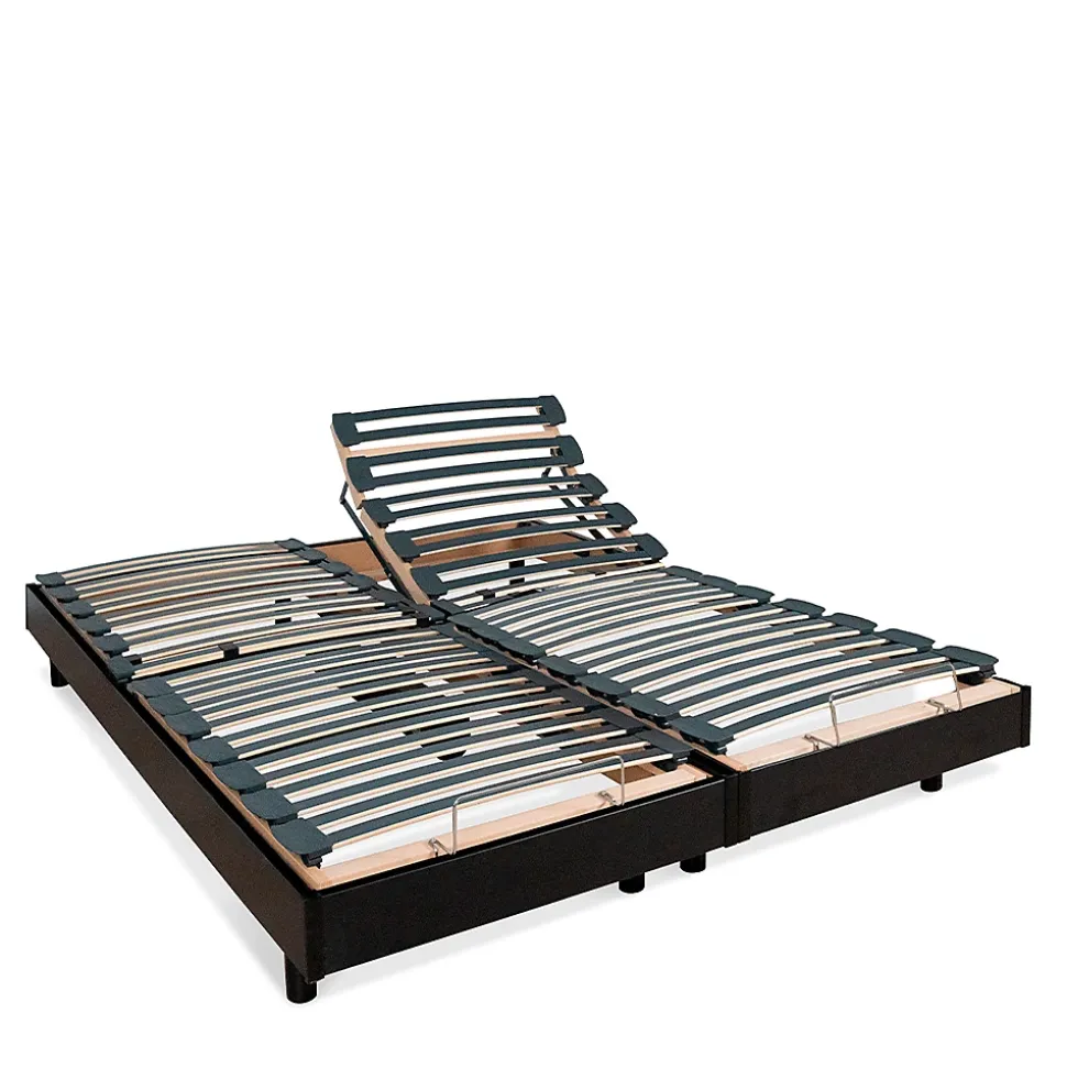 Jeu de 2 sommiers électriques Flex 2x80x200 cm Lattes