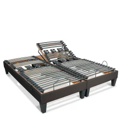 Jeu de 2 sommiers électriques Rochereau 2x80x200 cm Lattes & Plots