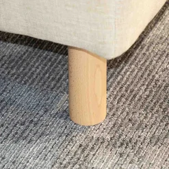 Jeu de pieds de lit cylindriques en bois Hauteur 10 cm (lot de 4)