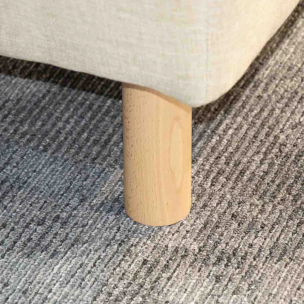 Jeu de pieds de lit cylindriques en bois Hauteur 30 cm (lot de 4)