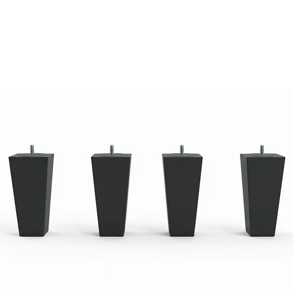 Jeu de pieds de lit triangulaires Gris Hauteur 16 cm (lot de 4)