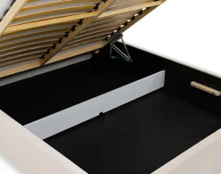 John - lit coffre - 180x200 cm - en velours - sommier inclus - Best Mobilier