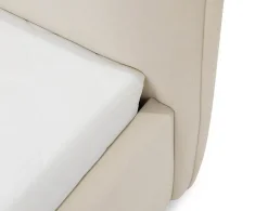 John - lit coffre - 140x200 cm - en velours - sommier inclus - Best Mobilier