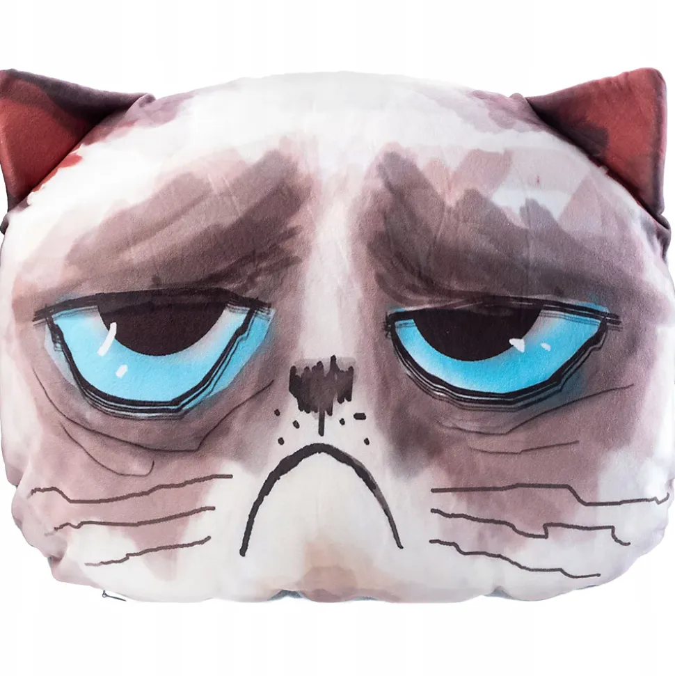 KADAX Coussin à motif imprimé mascotte chat 30x45 cm