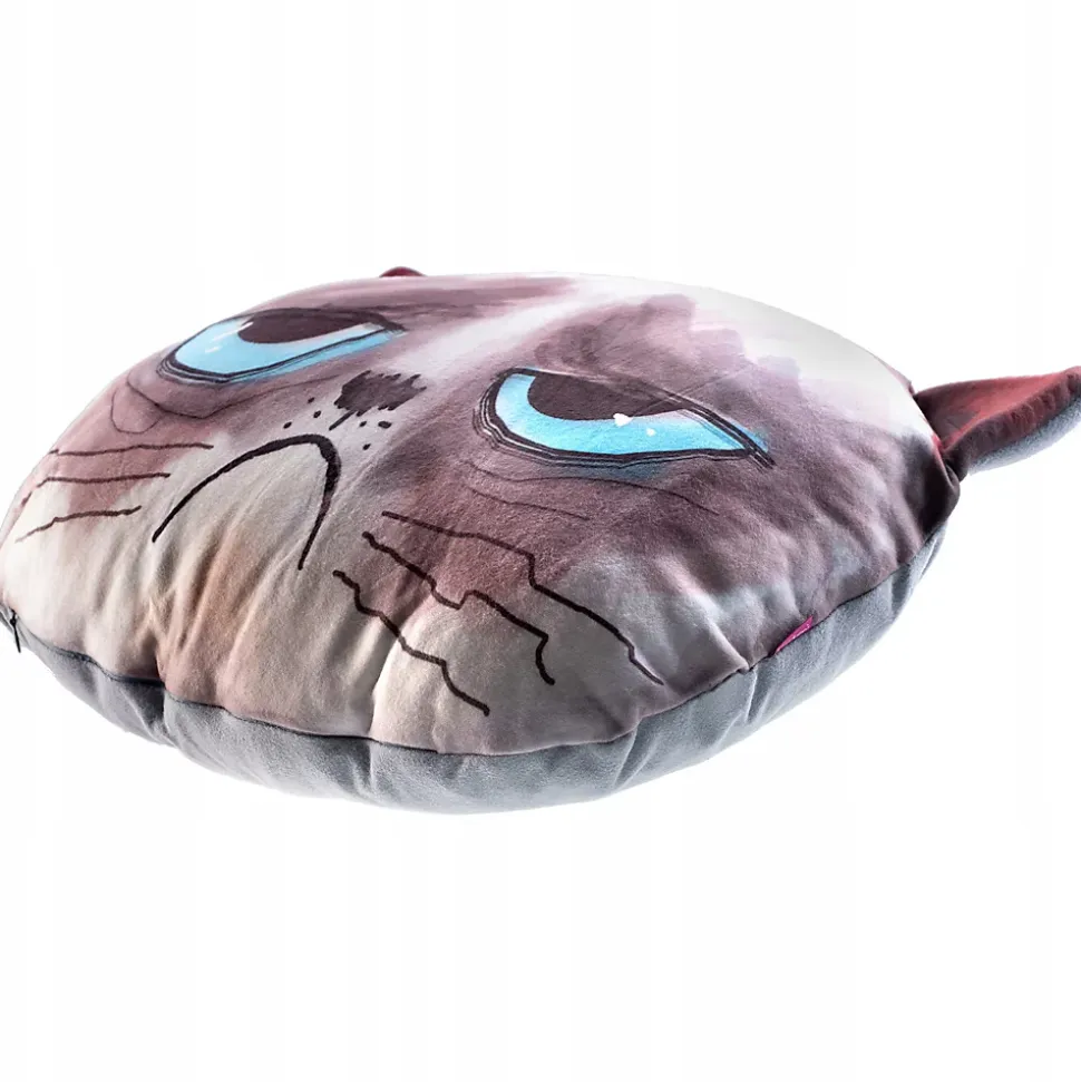 KADAX Coussin à motif imprimé mascotte chat 30x45 cm