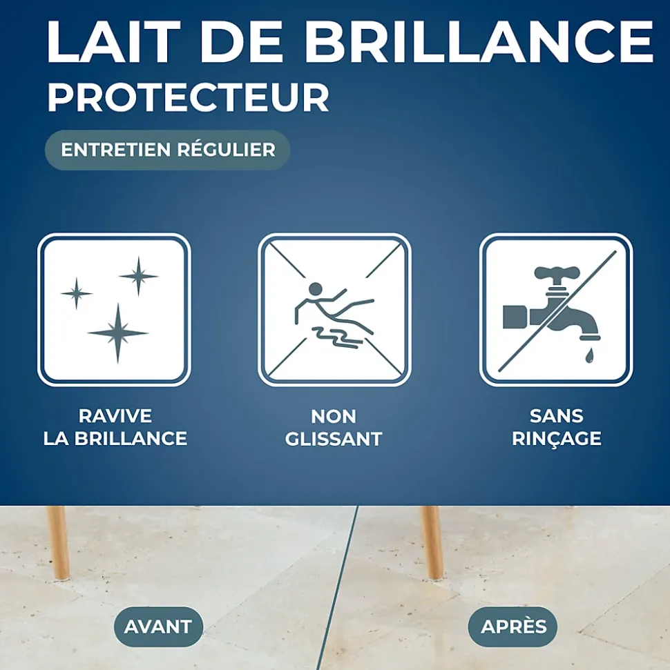 Lait brillant 2 en 1 marbre et pierres naturelles Starwax 1L