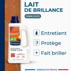 Lait de brillance 2 en 1 tomettes et terres cuites Starwax 1L