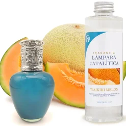 Lampe catalytique Aqua Marina + Parfum Waikiki Melon 500 ml - Élimine mauvaises odeurs, parfume et améliore qualité de l'air