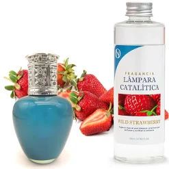 Lampe catalytique Aqua Marina + Parfum Wild Strawberry 500 ml - Élimine mauvaises odeurs, parfume et améliore la qualité de l'air