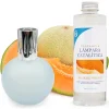 Lampe catalytique Bleu Gris Mat + Arôme Waikiki Melon 200 ml - Élimine mauvaises odeurs, parfume et améliore la qualité de l'air