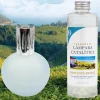 Lampe catalytique Bleu-Gris Mat + Arôme Provence Breeze 500 ml - Élimine mauvaises odeurs, parfume et améliore la qualité de l'air
