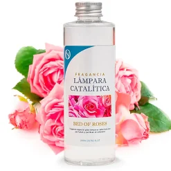 Lampe catalytique Blue Diamonds + Parfum Bed of Roses 200 ml - Élimine mauvaises odeurs, parfume et améliore la qualité de l'air