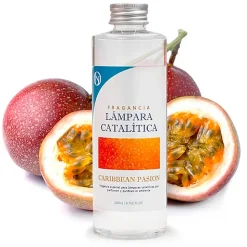 Lampe catalytique Blue Diamonds + Parfum Caribbean Passion 500 ml - Élimine mauvaises odeurs, parfume et améliore qualité de l'air