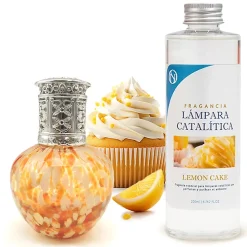 Lampe catalytique Drops Orange + Parfum Lemon Cake 200 ml - Élimine les mauvaises odeurs, parfume et améliore la qualité de l'air