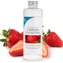 Lampe catalytique Drops Orange + Parfum Wild Strawberry 500 ml - Élimine mauvaises odeurs, parfume et améliore la qualité de l'air