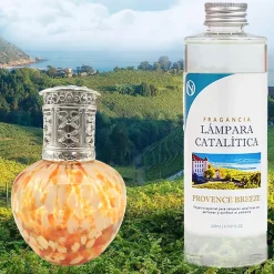 Lampe catalytique Drops Orange + Parfum Provence Breeze 200 ml - Élimine mauvaises odeurs, parfume et améliore la qualité de l'air