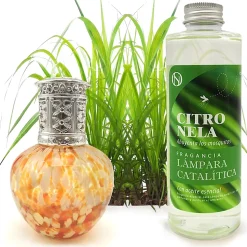 Lampe catalytique Drops Orange + Parfum Citronnelle 500 ml - Élimine les mauvaises odeurs, parfume et améliore la qualité de l'air