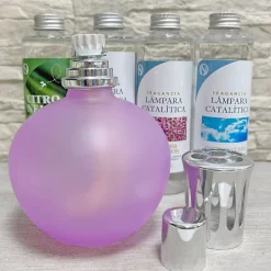 Lampe catalytique Fuchsia Mat + Arôme Waikiki Melon 200 ml - Élimine les mauvaises odeurs, parfume et améliore la qualité de l'air