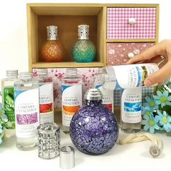 Lampe catalytique Fuchsia Mat + Parfum Lemon Cake 200 ml - Élimine les mauvaises odeurs, parfume et améliore la qualité de l'air