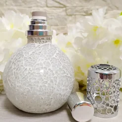 Lampe catalytique Mosaïque Blanc + Arôme Provence Breeze 500 ml - Élimine mauvaises odeurs, parfume et améliore qualité de l'air
