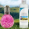 Lampe catalytique Mosaïque Fuchsia + Provence Breeze 500 ml - Élimine mauvaises odeurs, parfume et améliore qualité de l'air