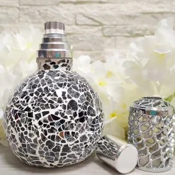 Lampe catalytique Mosaïque Noir + Mediterranean Light 200 ml - Élimine mauvaises odeurs, parfume et améliore qualité de l'air