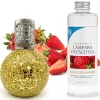 Lampe catalytique Mosaïque Doré + Arôme Wild Strawberry 500 ml - Élimine mauvaises odeurs, parfume et améliore la qualité de l'air