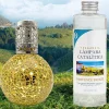 Lampe catalytique Mosaïque Doré + Arôme Provence Breeze 500 ml - Élimine mauvaises odeurs, parfume et améliore la qualité de l'air
