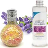 Lampe catalytique Mosaïque Bicolore + Lavender Expression 500 ml - Élimine mauvaises odeurs, parfume et améliore qualité de l'air