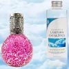 Lampe catalytique Mosaïque Fuchsia + Parfum Cotton Clean 200 ml - Élimine mauvaises odeurs, parfume et améliore qualité de l'air