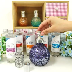 Lampe catalytique Mosaïque de minuit + Mountain Mint 500 ml - Élimine mauvaises odeurs, parfume et améliore la qualité de l'air