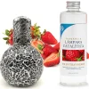 Lampe catalytique Mosaïque Noir + Parfum Wild Strawberry 500 ml - Élimine mauvaises odeurs, parfume et améliore qualité de l'air