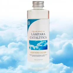 Lampe catalytique Mosaïque Blanc + Parfum Cotton Clean 200 ml - Élimine mauvaises odeurs, parfume et améliore la qualité de l'air