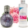 Lampe catalytique Mosaïque de minuit + Parfum Bed of Roses 200 ml - Élimine mauvaises odeurs, parfume et améliore qualité de l'air