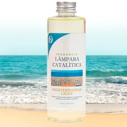 Lampe catalytique Mosaïque Blanc + Parfum Mediterranean Light 500ml. Élimine mauvaises odeurs, parfume et améliore qualité de air