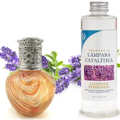 Lampe catalytique Orange Waves + Lavender Expression 200 ml - Élimine mauvaises odeurs, parfume et améliore la qualité de l'air