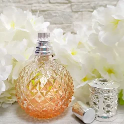 Lampe catalytique Orange Diamonds + Parfum Lemon Cake 500 ml - Élimine mauvaises odeurs, parfume et améliore la qualité de l'air