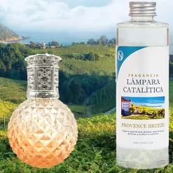Lampe catalytique Orange Diamonds + Parfum Provence Breeze 500 ml - Élimine mauvaises odeurs, parfume et améliore qualité de l'air