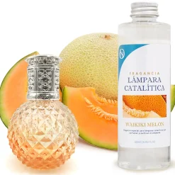 Lampe catalytique Orange Diamonds + Parfum Waikiki Melon 200 ml - Élimine mauvaises odeurs, parfume et améliore qualité de l'air